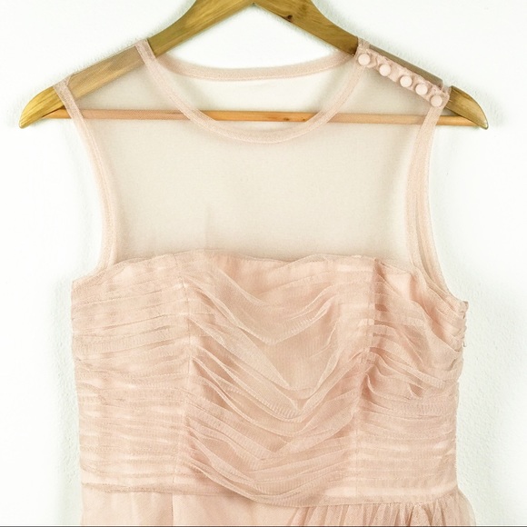 Vera Wang White Blush Tulle Bridesmaid Dre… - Picture 4 of 10